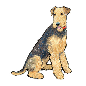 airedale terrier print
