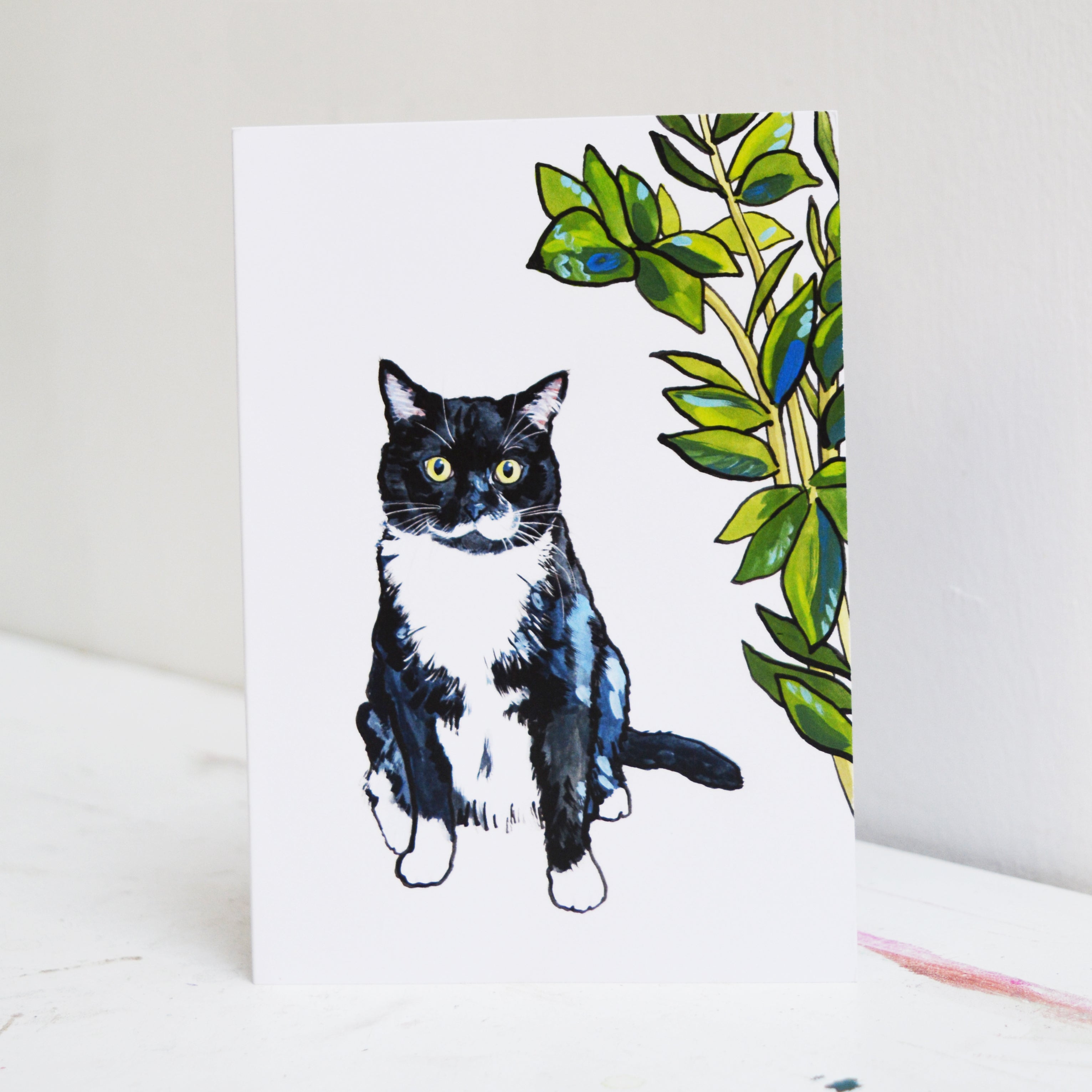Tuxeco Cat Greetings Card