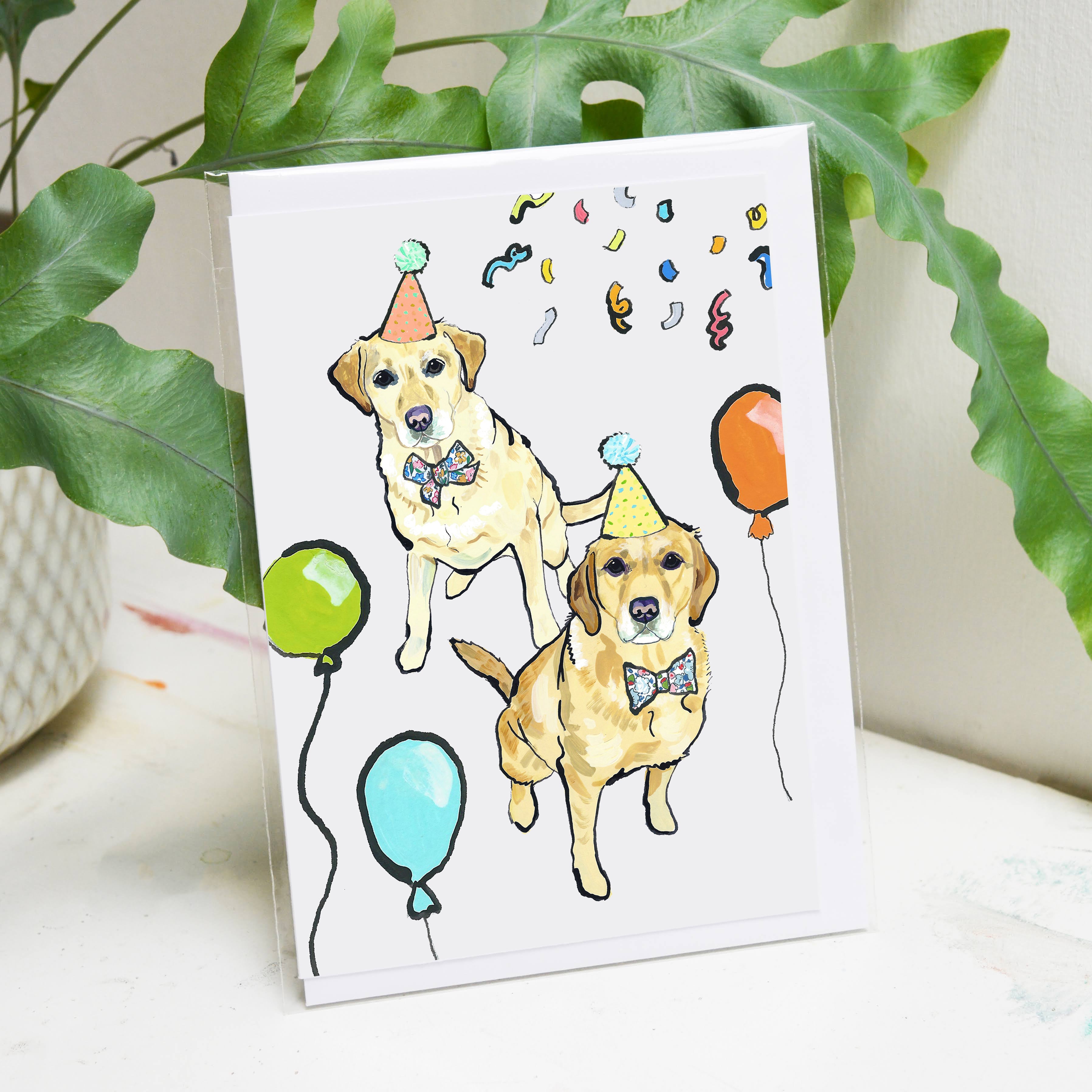 Yellow Labrador Birthday Card