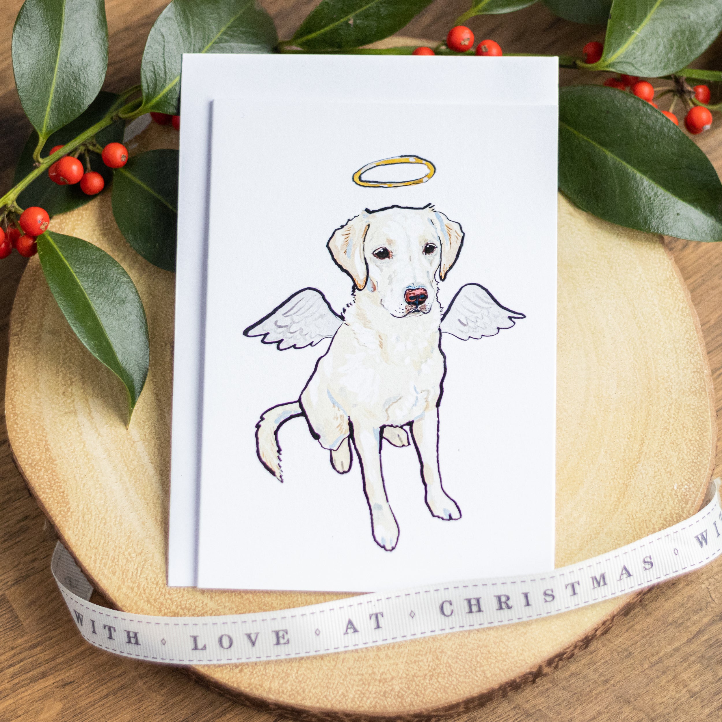 Yellow Labrador Christmas Card