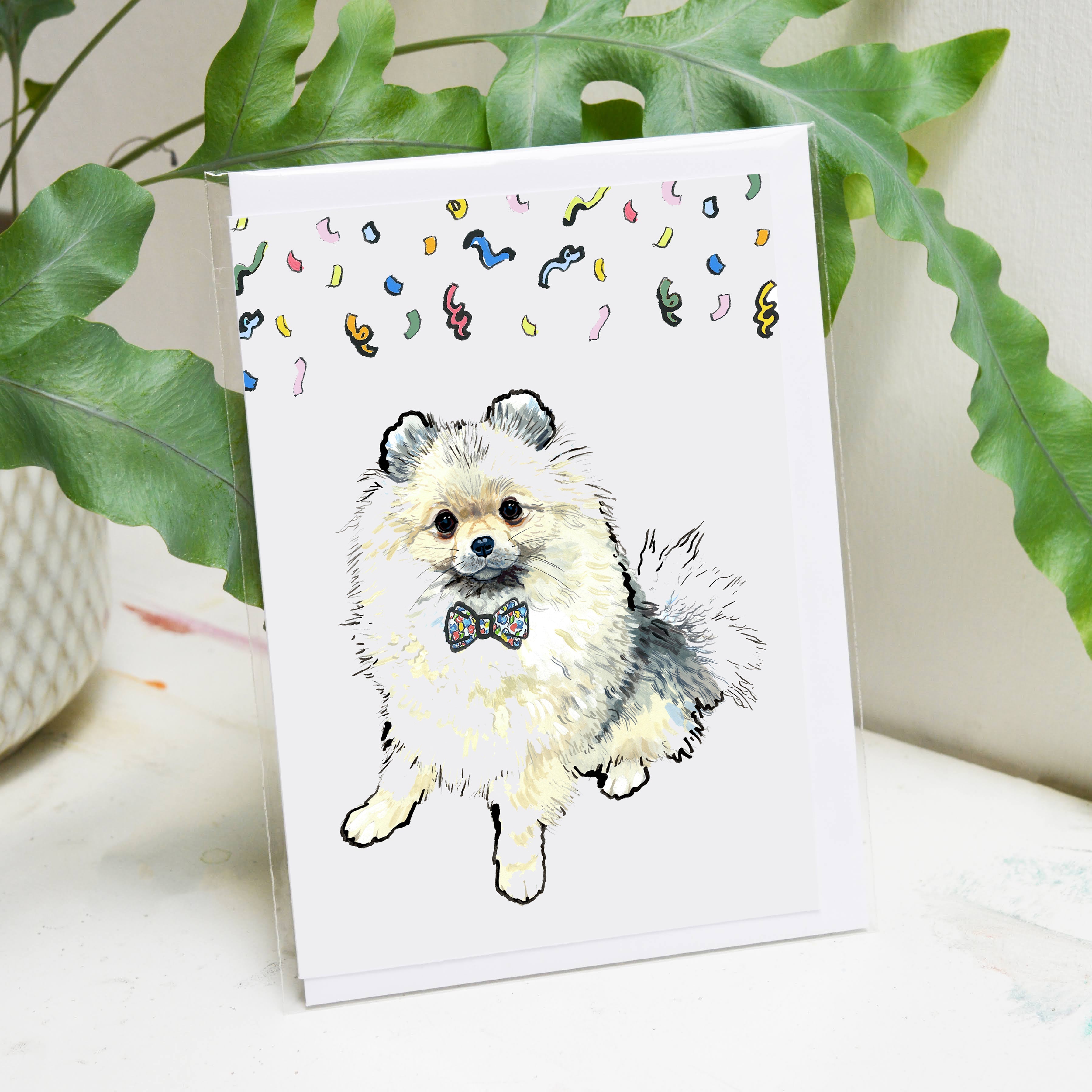 Sable Pomeranian Birthday Card