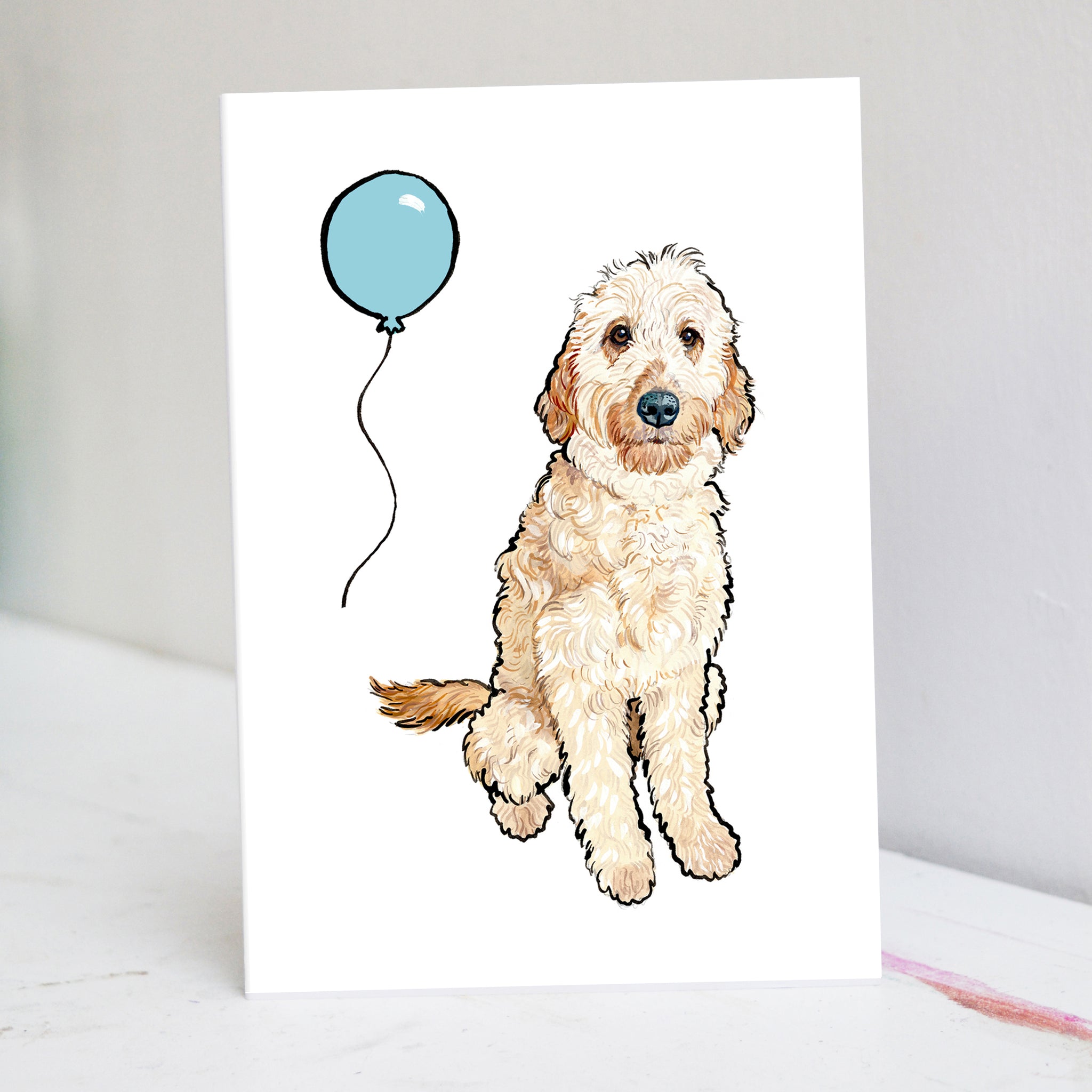 Basset Hound Card, Dog Brthday Card (1 Premum Folded Card, Blank...