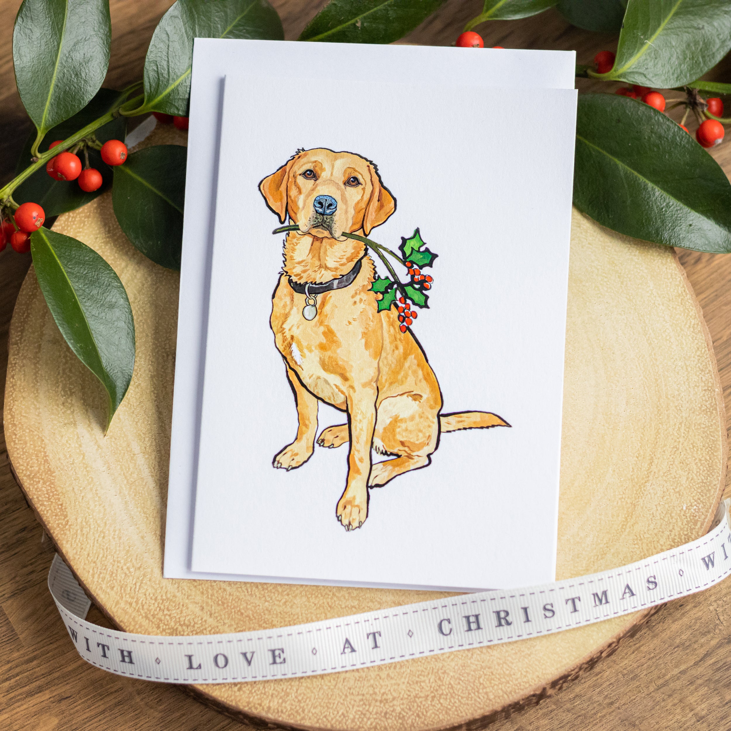 Fox Red Labrador Christmas Card