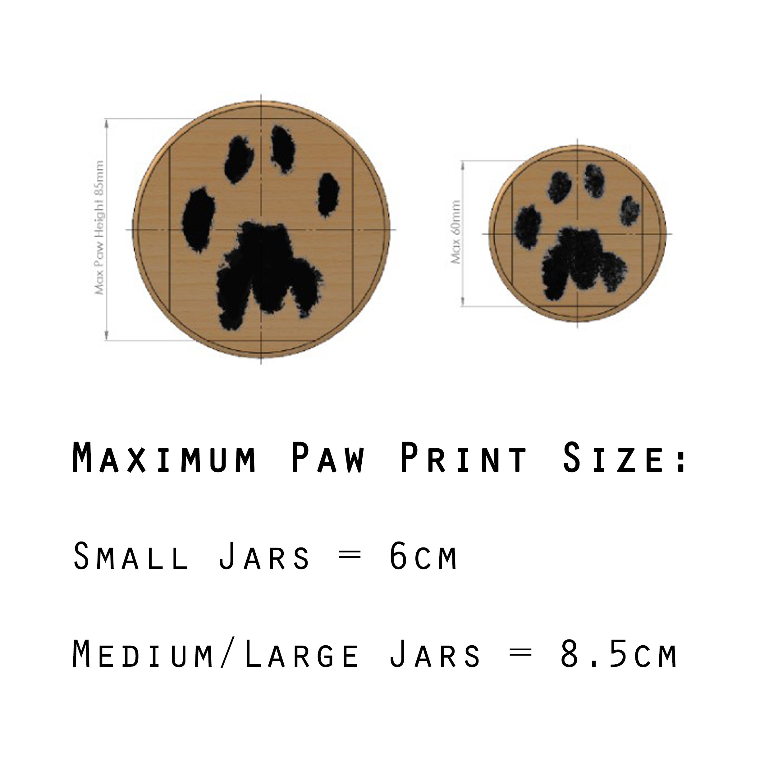 Custom Paw Print Treat Jar